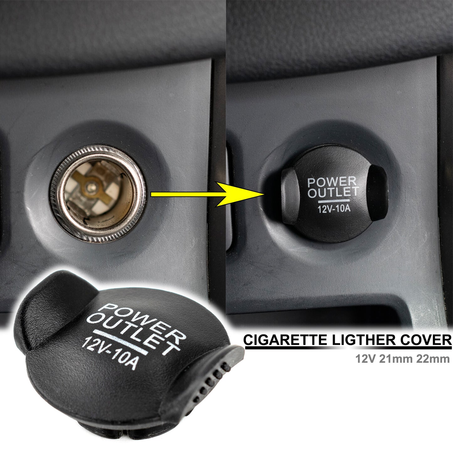 Auto Universal Cigarette Lighter Cap 12V Car Outlet Power Socket Plug Cover AU