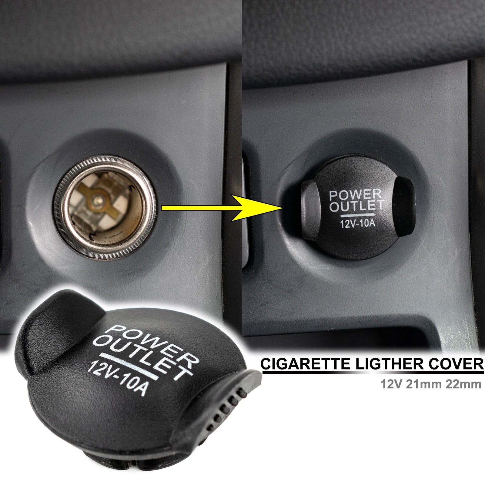 Auto Universal Cigarette Lighter Cap 12V Car Outlet Power Socket Plug Cover AU