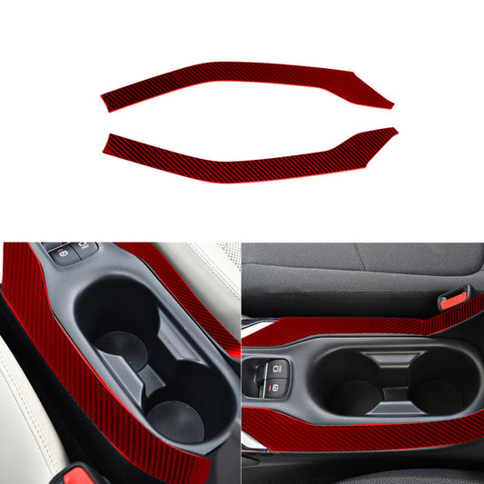 2X Carbon Fiber Front Door Handle Frame Cover Trim For Ranger 2019-2022 v