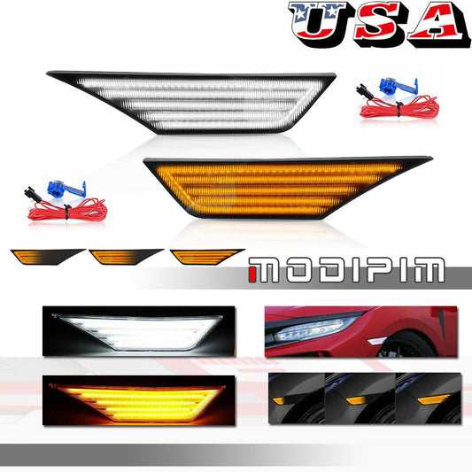 Suitable for 2016-2021 for Honda civilian vehicle smoked side marker light rotary signal light switch LED