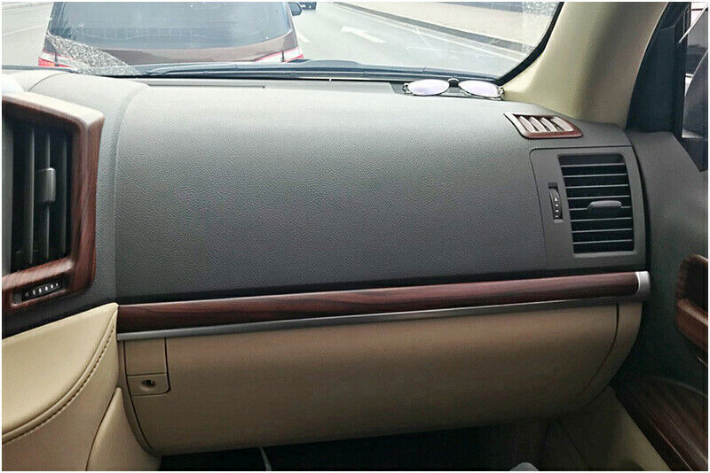 Matte Wood Grain Console Instrument Strip Trim 3X for Toyota for Land Cruiser 08-21