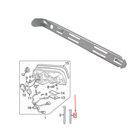Front Headlight Mounting Retainer Bracket 8637181 Fit for Volvo XC90 2003-2014