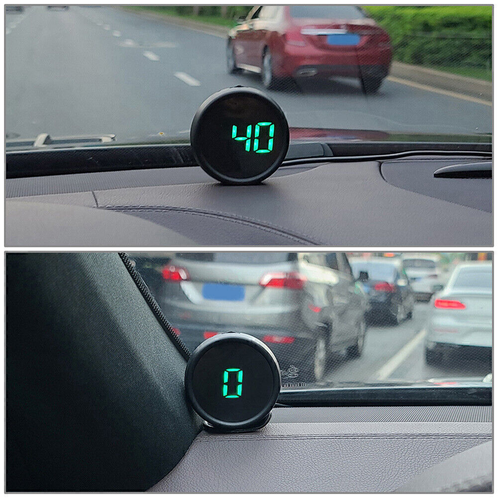 Green Digital GPS Speedometer HUD MPH/KM Overspeed Warning for Car Motorcycle Q