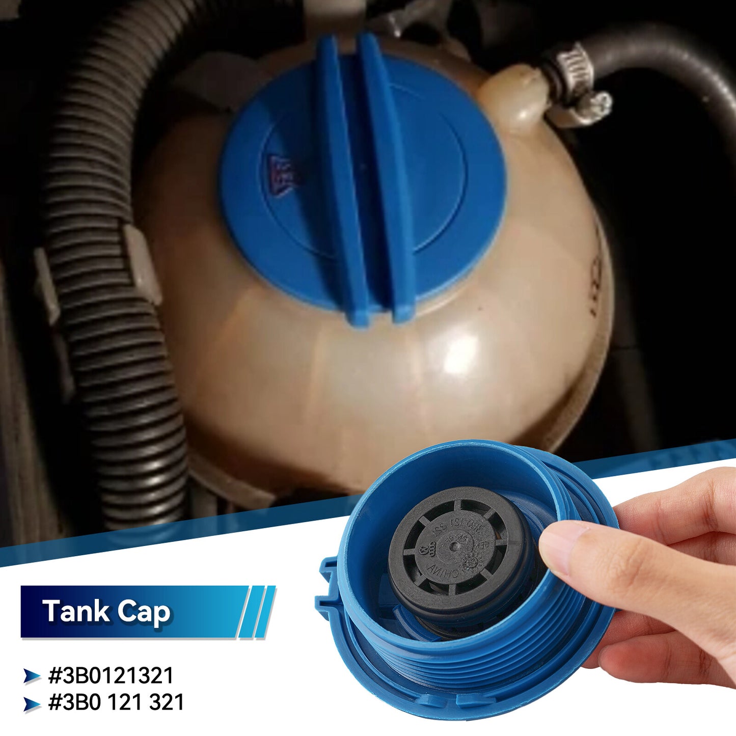 Radiator Water Coolant Tank Reservoir Cap for VW for Jetta for Golf for Passat B5 3B0121321 Q