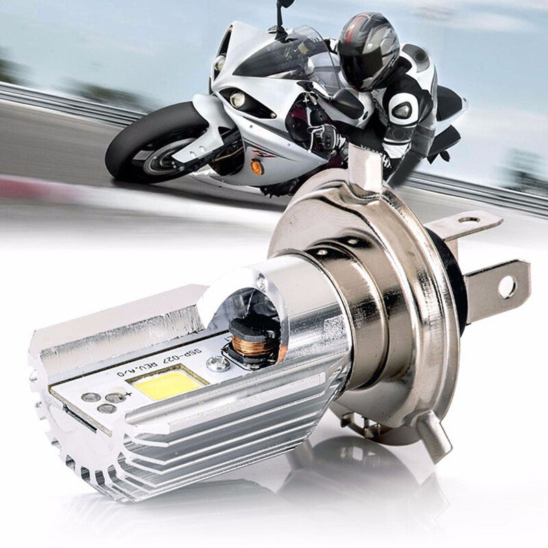 1 car/motorcycle H4 9003 HB2 LED bulb, high and low beam HID 6000K white headlight n