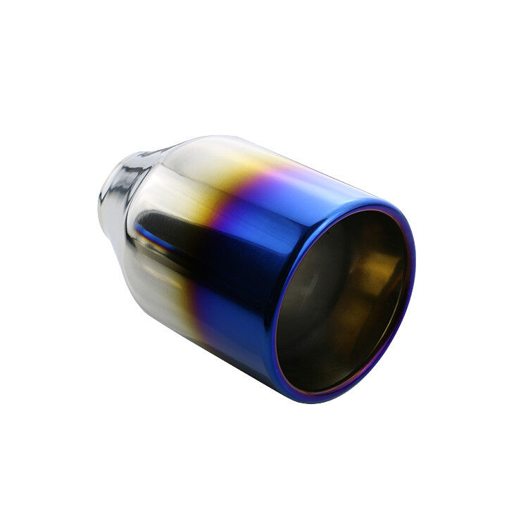 Universal 2 ID 4 OD Exhaust End Tips Muffler Blue Tip Rolled 142mm Straight