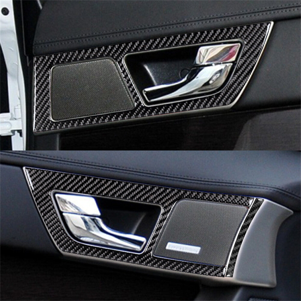 6¡ÁCarbon Fiber Interior Door Handle Panel Decor Trim Fit for Jaguar XF 2009-2011