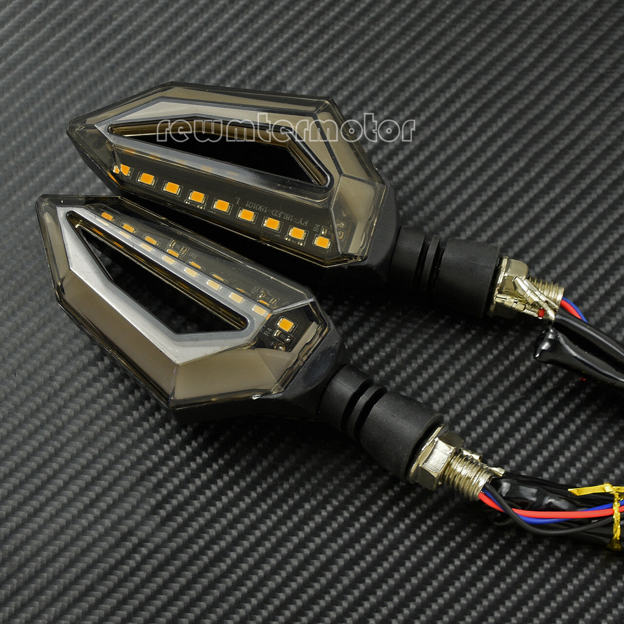1 Pair Motorcycle Signal Lights LED Amber Color Turn Signal Indicator Blinker Q