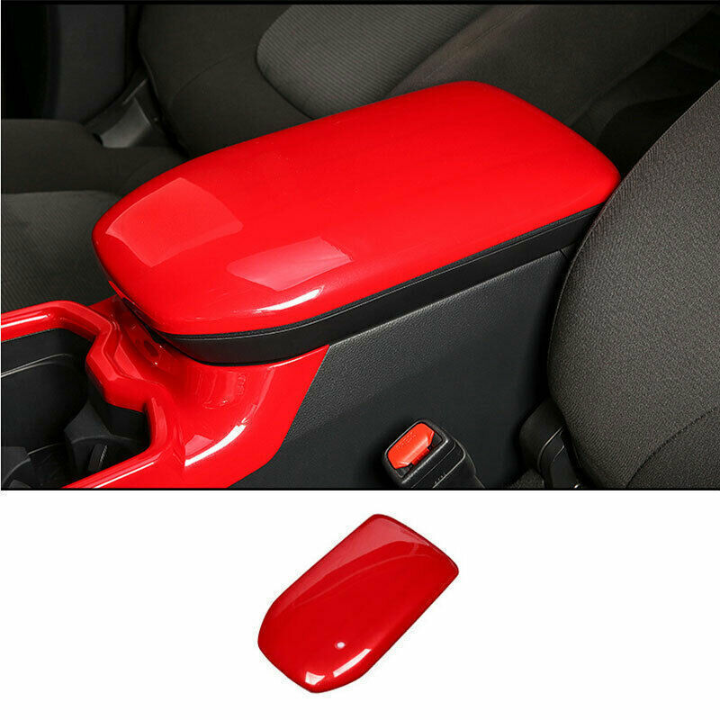 Red ABS Central Console Armrest for Seat Box Cover Trim B For Toyot@a RAV4 2019-2023 n