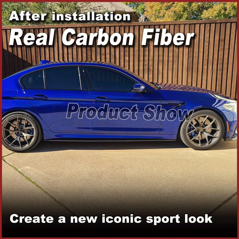 REAL Carbon Side Skirt Extension Lips for BMW G30 540i M-Sport F90 M5 2017-2019