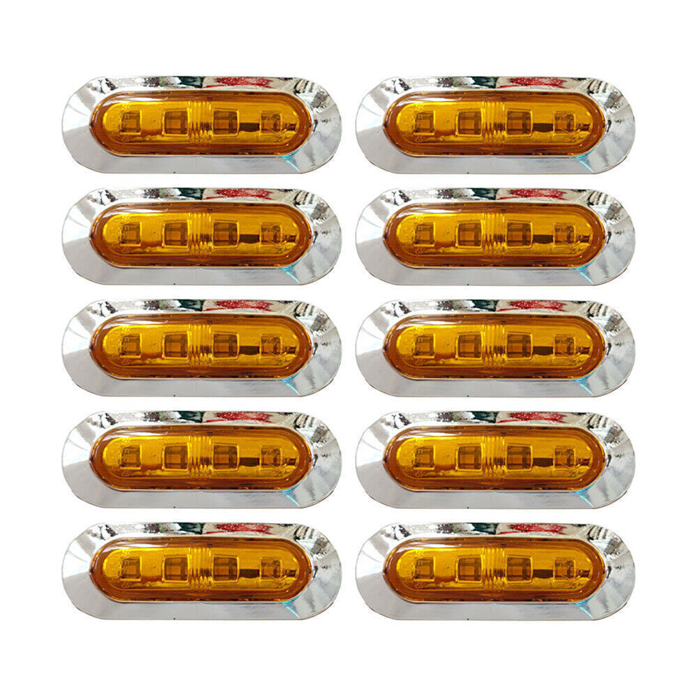 10x Amber SMD 9 LED Truck Side Marker Light Clearance Lamp Trailer 12/24v Q