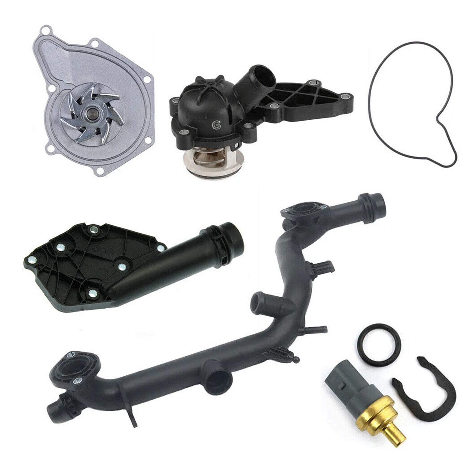 Cooling System Kit 06E121018B 06E121111M for Audi A4 Quattro A5 Quattro Q5 Set