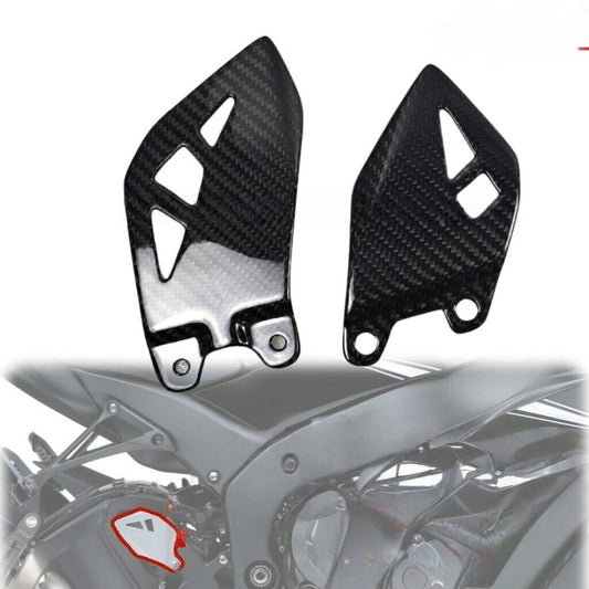 for Kawasaki ZX10R 2011-2025 Real Carbon Fiber Heel Guards Foot Peg plate Twill