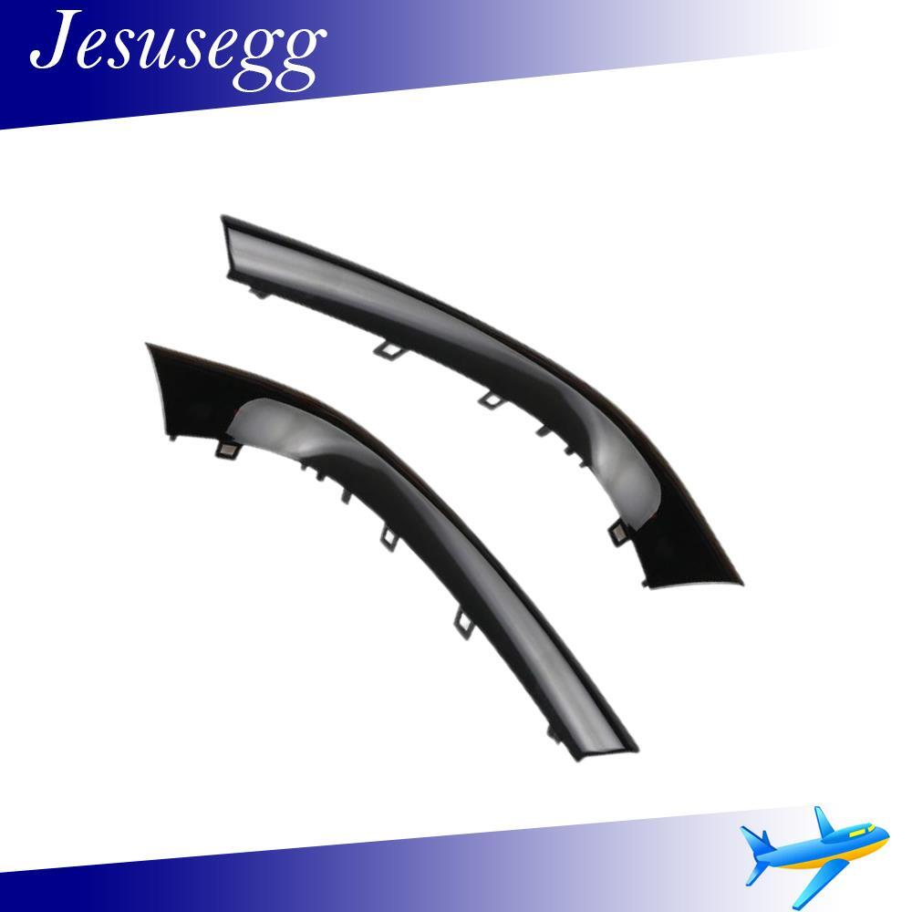 Set of 2 Bumper Molding Trim Front Left  Right Black Fit for XF 2012-15
