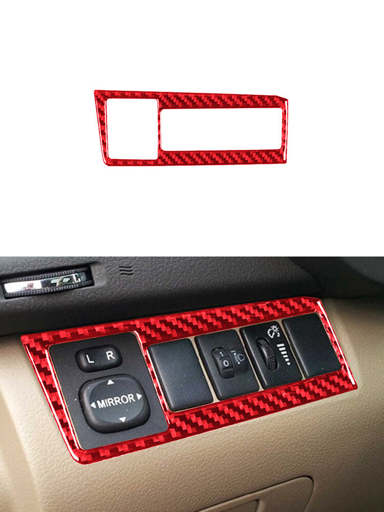 Red Carbon Fiber Gear Shifter Control Frame Cover Trim for Chrysler 300 2005-07 v