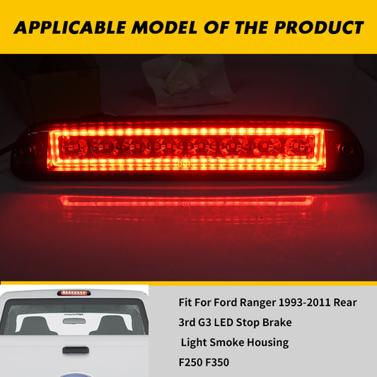 LED third brake light suitable for 99-16 F250 F350 and 93-11 Ranger (smoked) n
