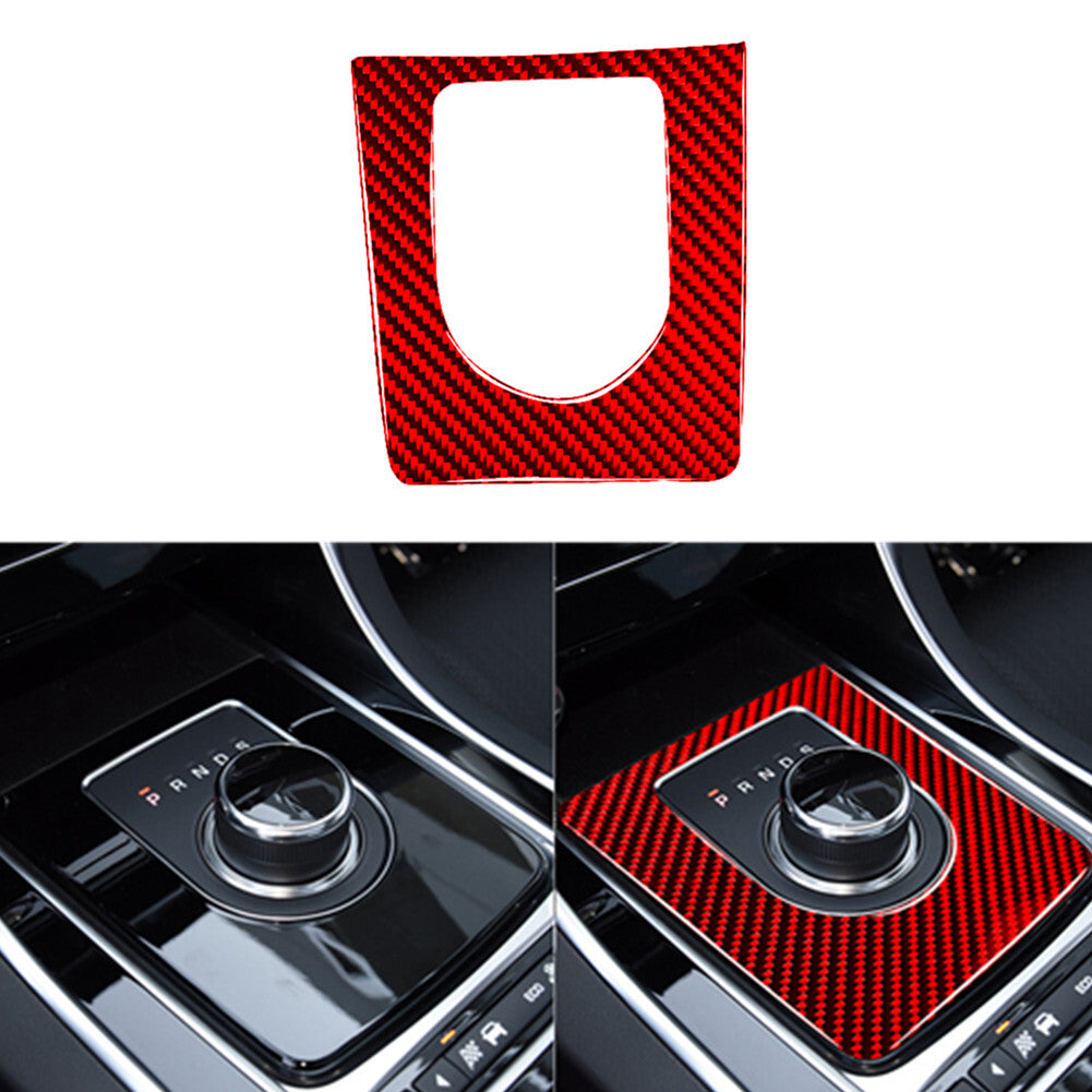 2Pcs Carbon Fiber Gear Shift Panel Side Cover Trim For Macan 2014-2019 v