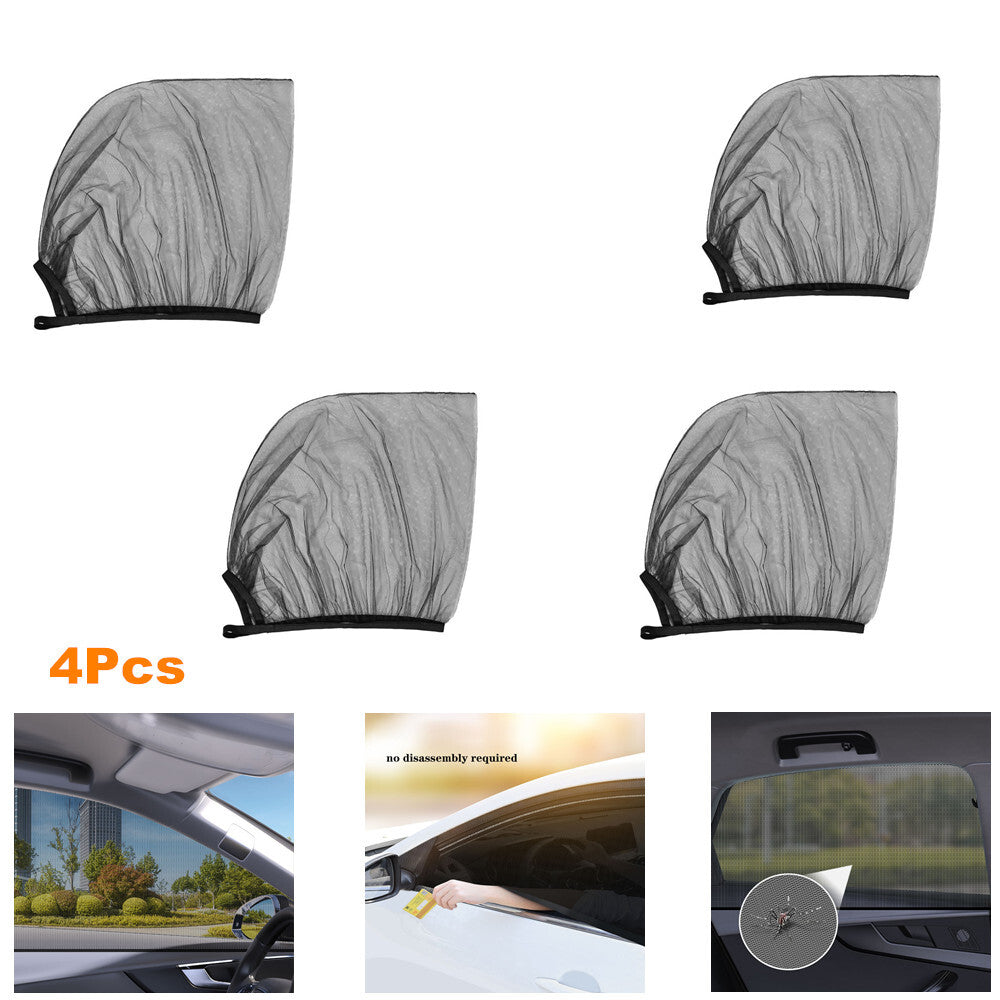 4-Pack Car Side Window Sunshades, Privacy Curtains, Camping - n