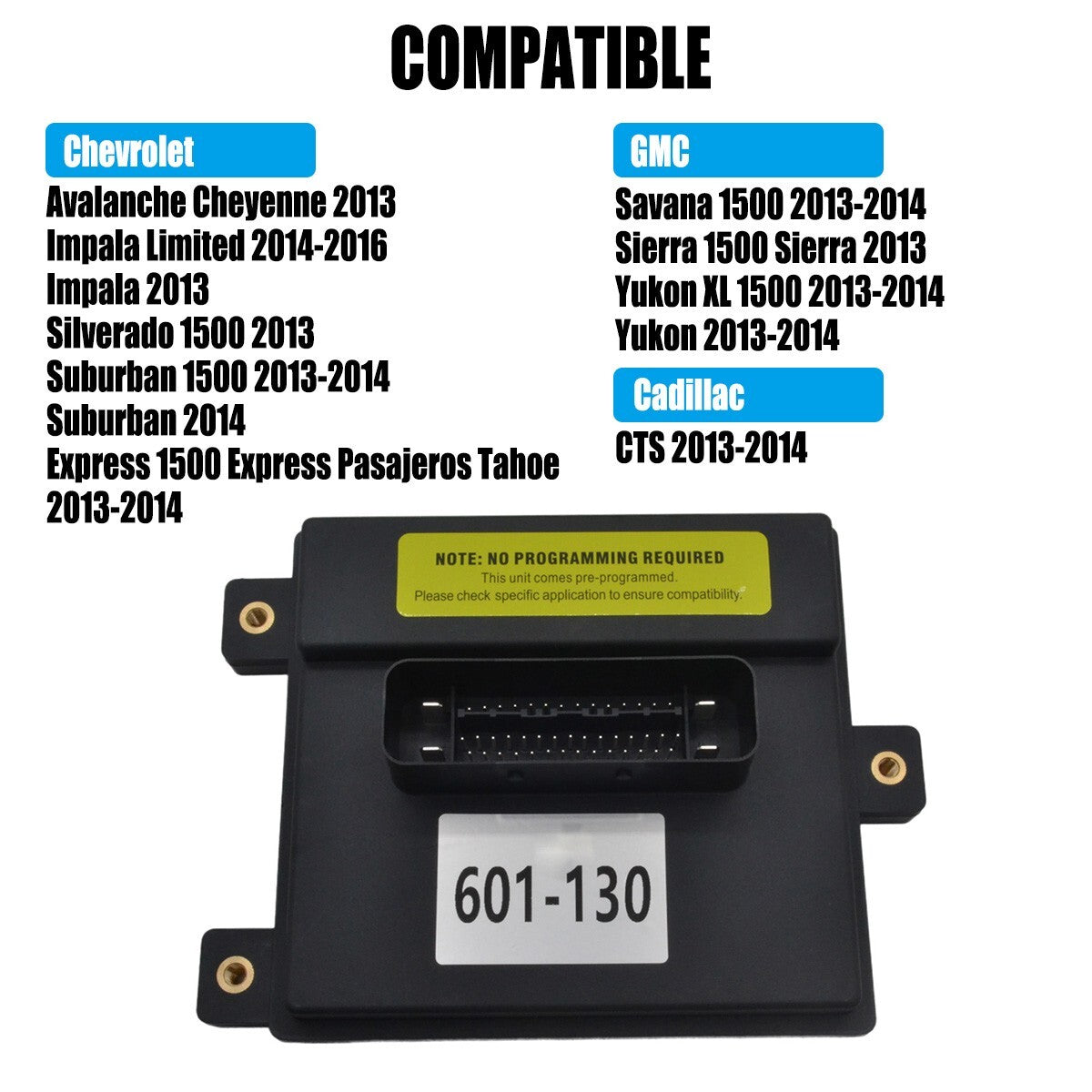 Fuel pump driver module 601-130 for CTS XL 2013-2014