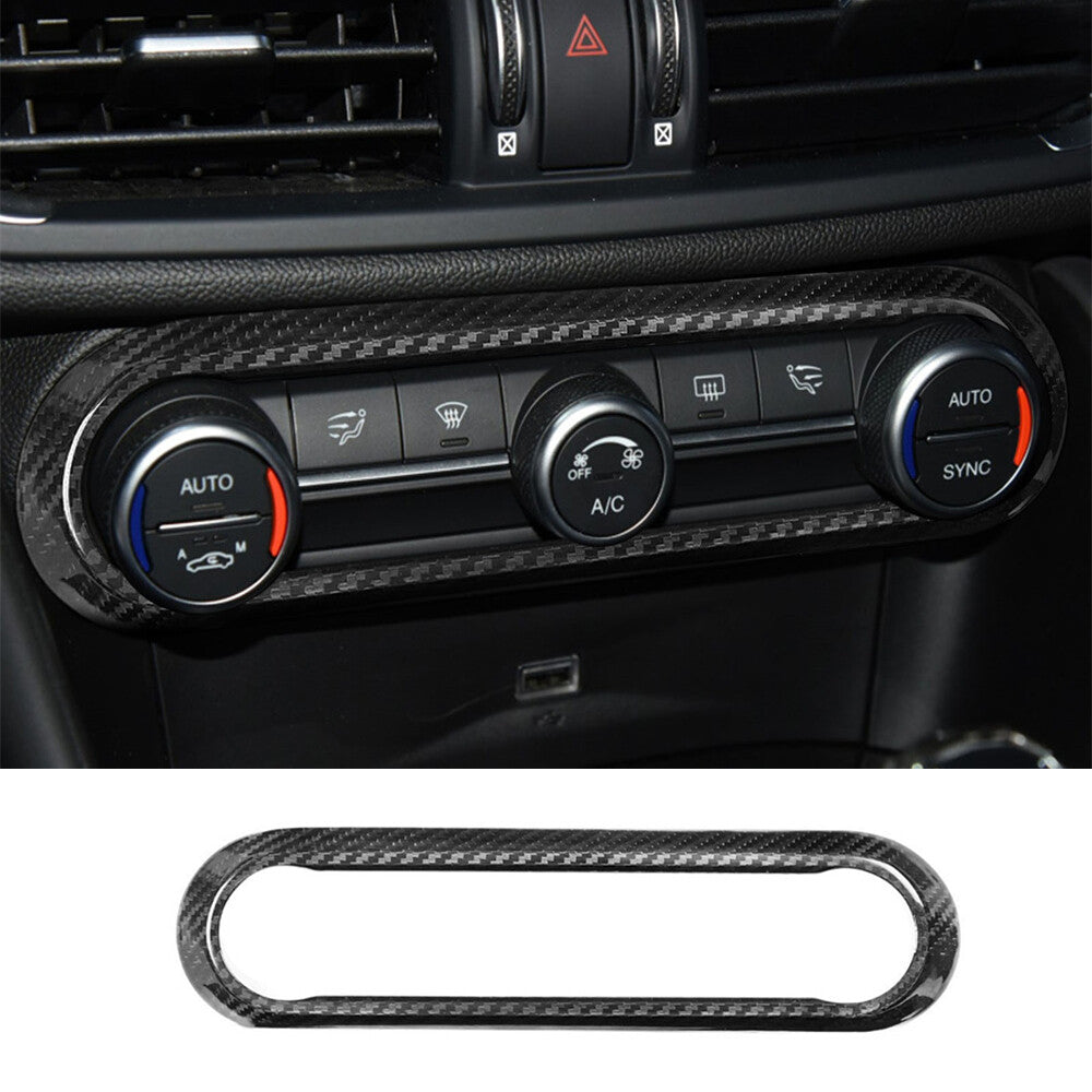 Real Carbon Fiber Air Condition Switch Cover for Alfa Romeo Giulia for Stelvio 2017+
