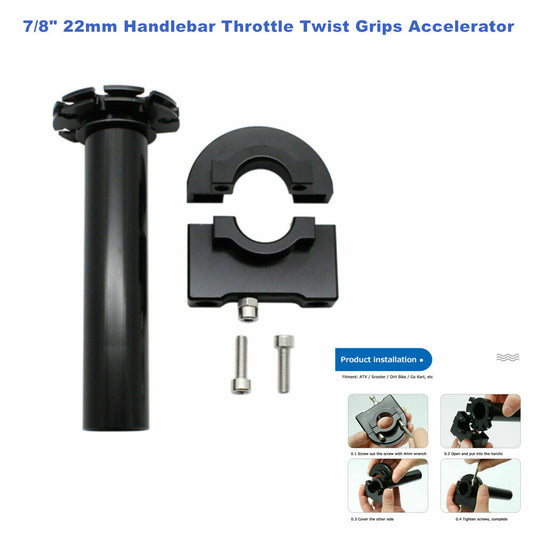 Rapid twist throttle tube motorcycle 7/8 inch CNC twist grip handlebar accelerator - n