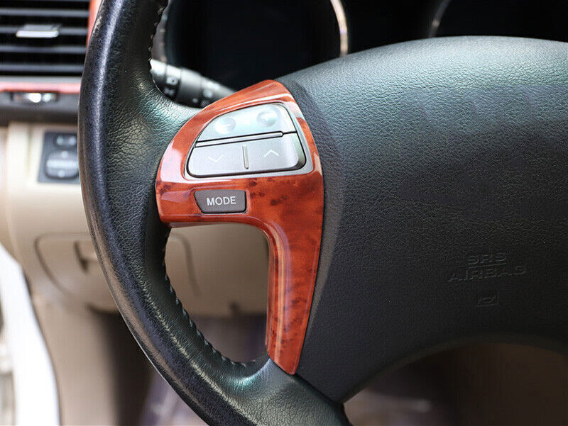 Steering Wheel Frame Cover Trims for Toyota Highlander 2008-13 Peach Wood Grain