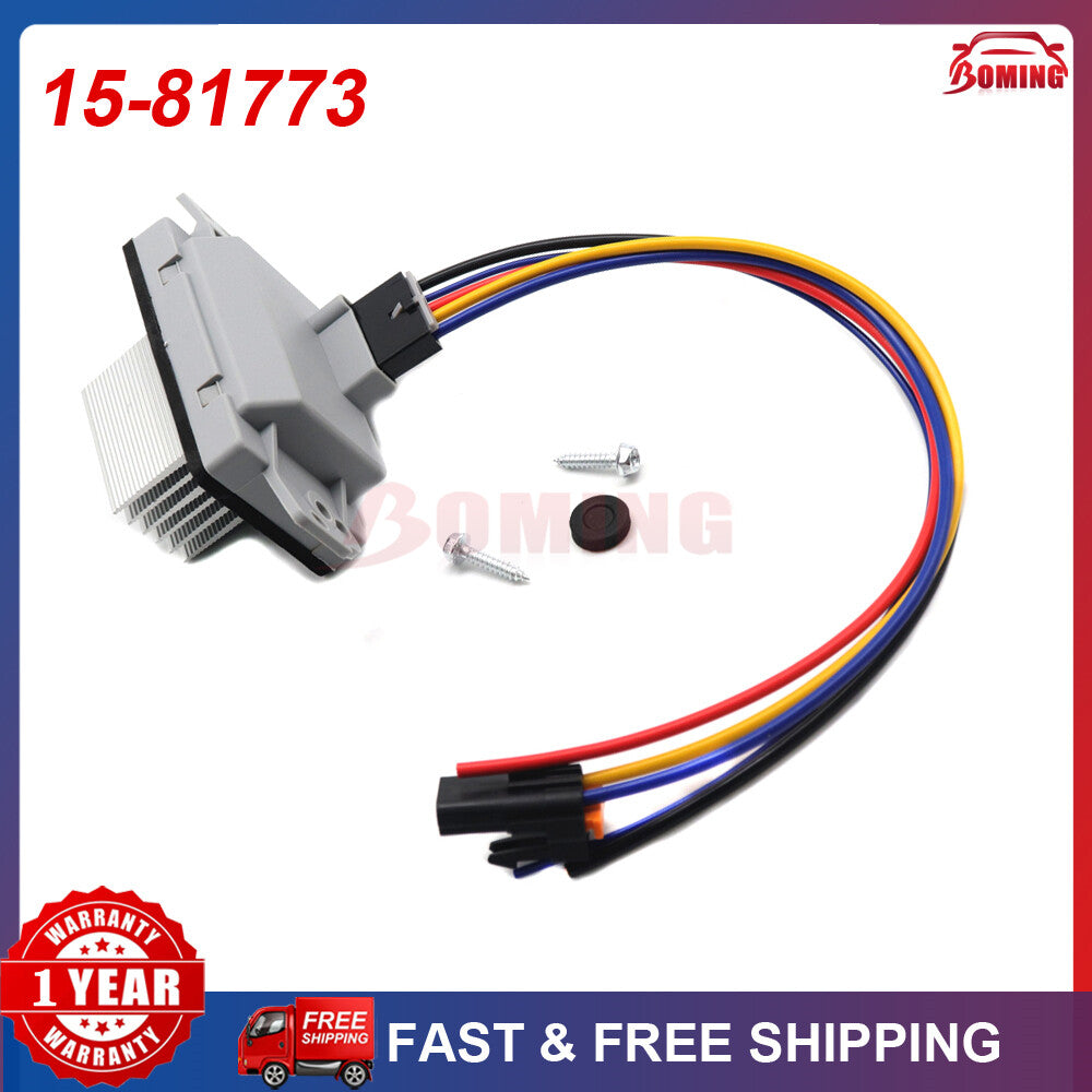 for Chevy Silverado HVAC Blower Motor Resistor Complete Kit w/ Harness 15-81773 Q