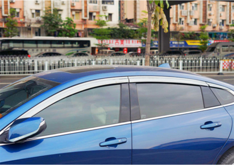 for Chevy Malibu 2016-21 Chrome Window Visor Door Vent Sun Deflector Rain Guard
