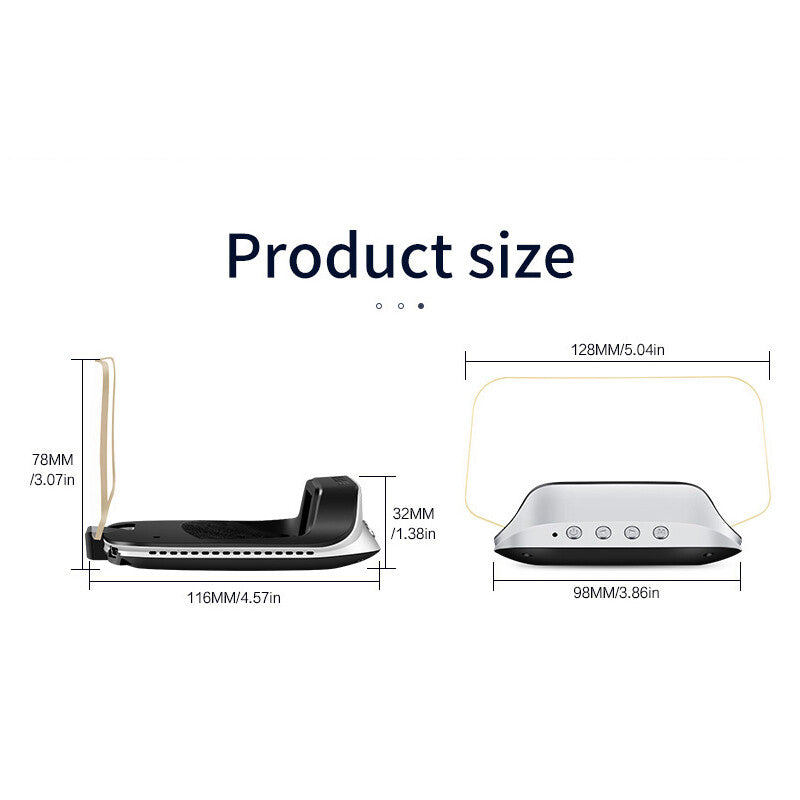 Car HUD Head-Up Display Projection Screen with Reflector Overspeed Alarm (km/h) n