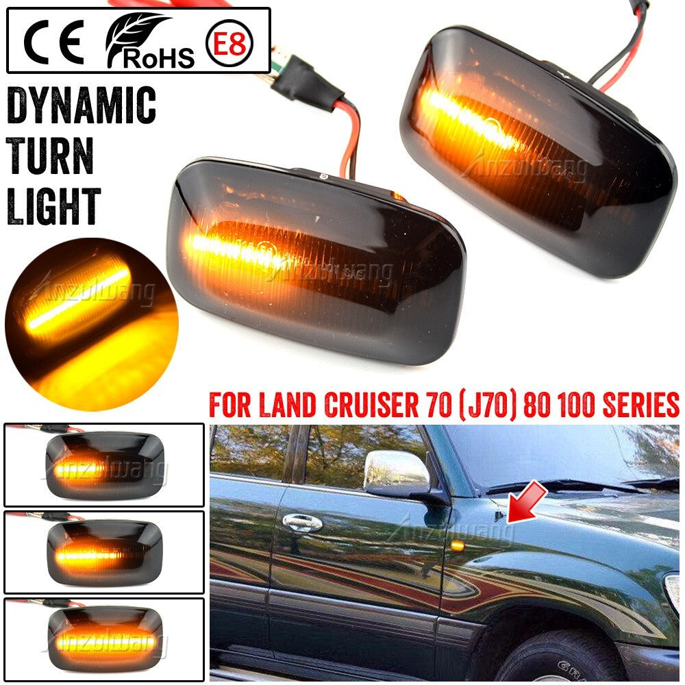 Dynamic Side Marker Turn Light for Toyota Cruiser 1984-Present for Land Cruiser
