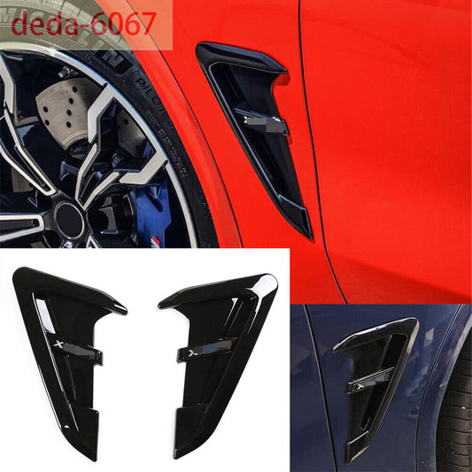 Gloss Black ABS Side Fender Air Vent Outlet Trim For X3 G01 X4 G02 2019-2022 n