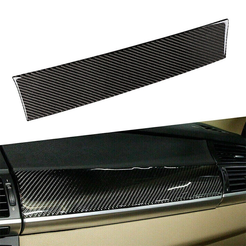 For X5/E70/X6/E71 2008-2013 2009 10 Carbon Fiber Dashboard Panel Cover Trims n