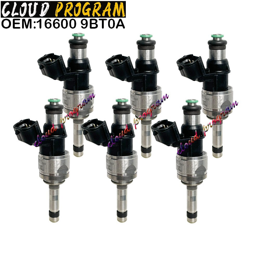 6PCS Fuel Injector 16600-9BT0A For 2020-2024 Frontier 3.8L V6 W/ v