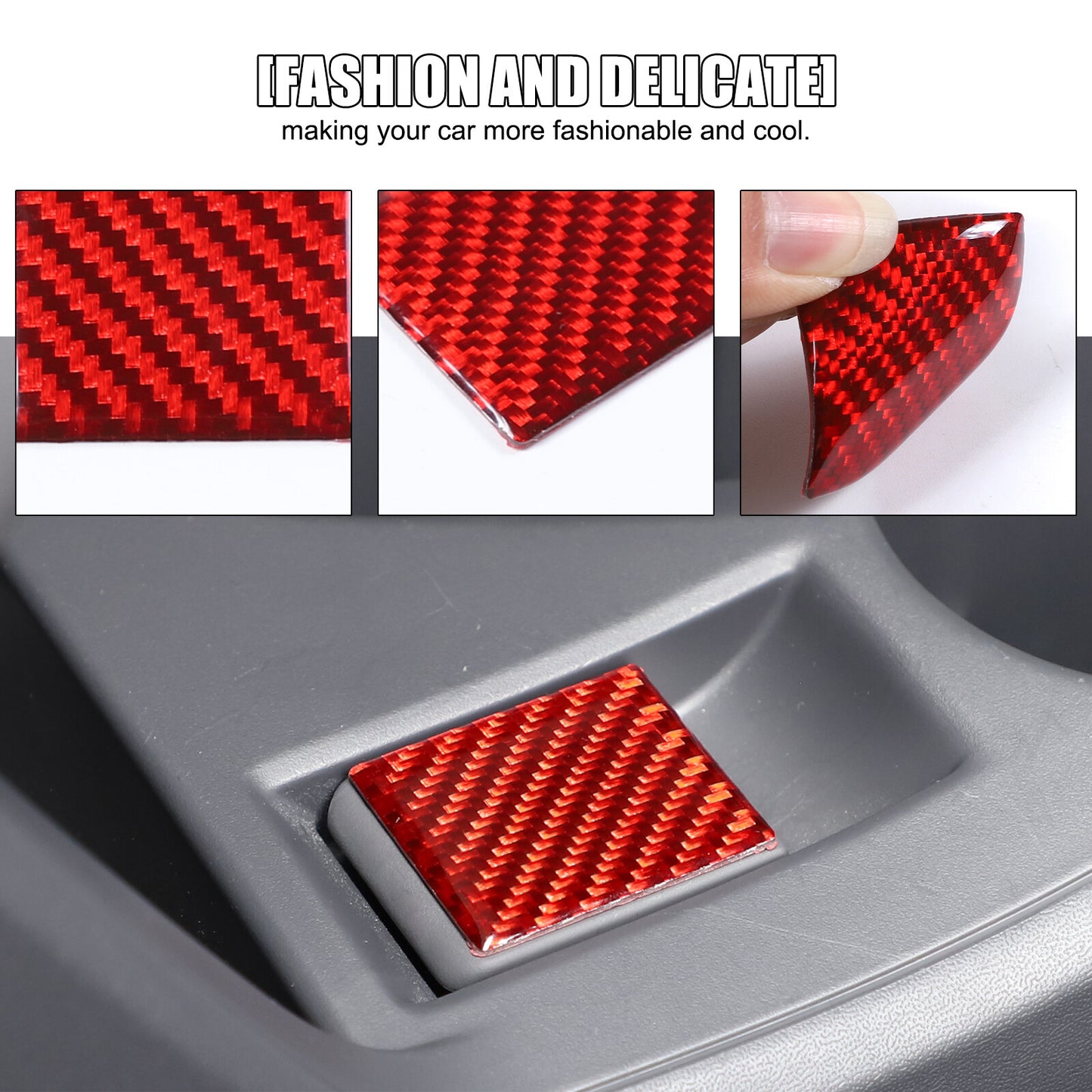 Carbon fiber cigarette lighter switch sticker for Subaru Crosstree 2024-2025 n