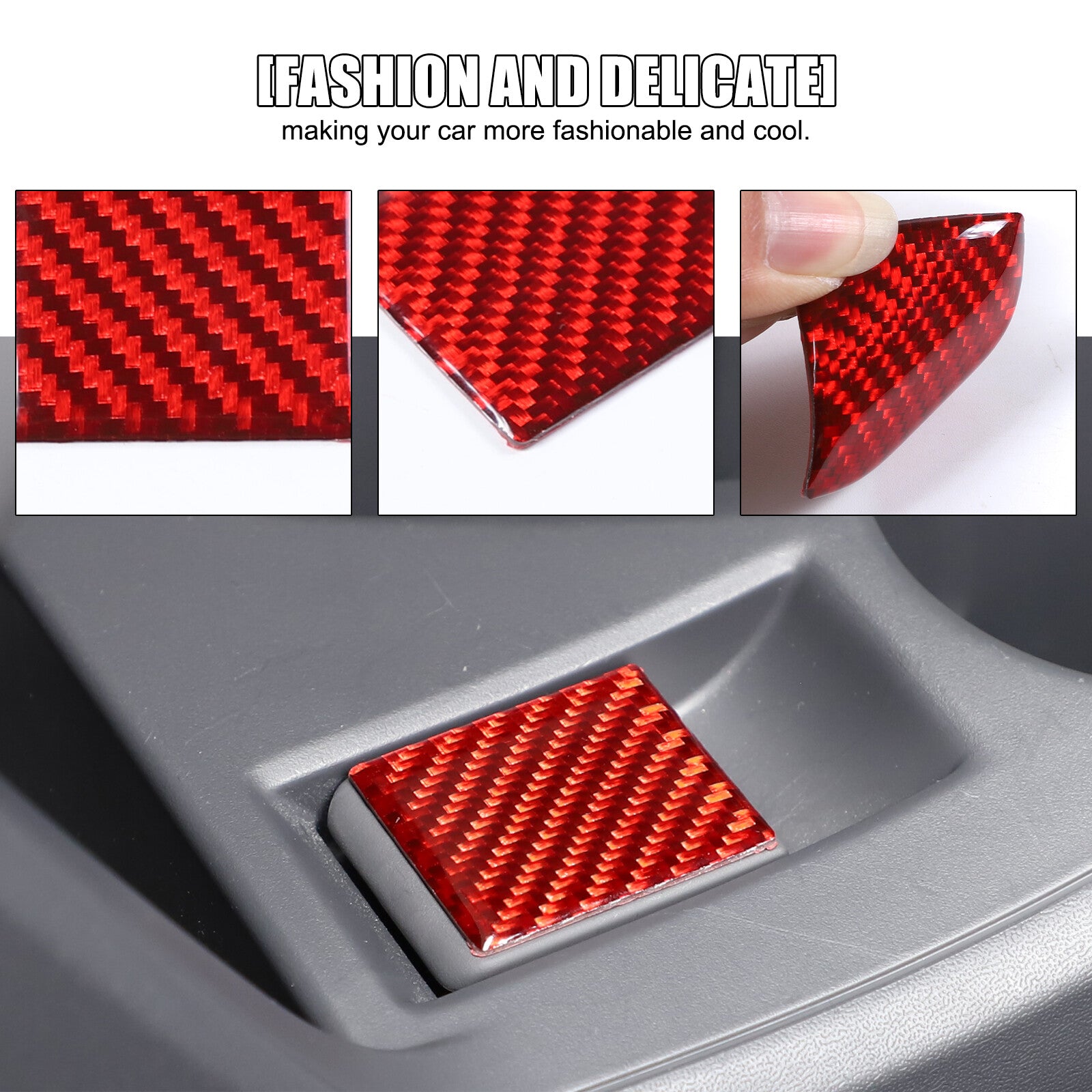 Carbon fiber cigarette lighter switch sticker for Subaru Crosstree 2024-2025 n