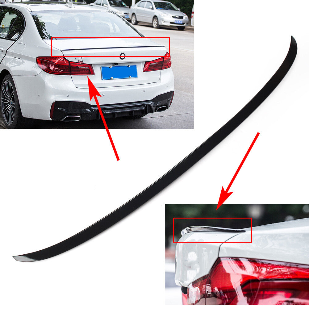 Glossy Black Rear Trunk Lip Spoiler Wing for BMW 5-series G30 Sedan 2017-2019 Q