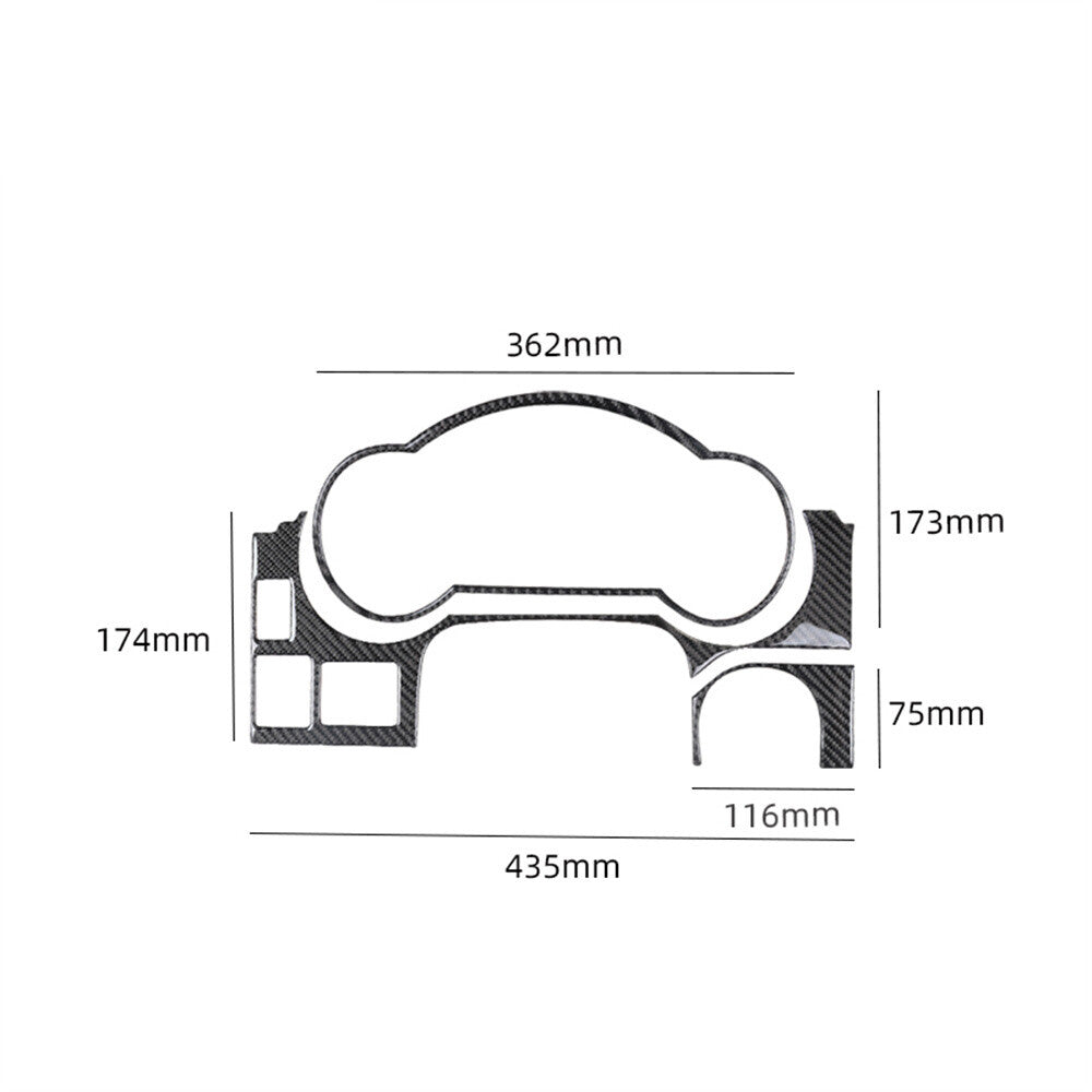 3¡ÁCarbon Fiber Dashboard Speedometer Surround Trim For Toyot@ FJ Cruiser 2007-21