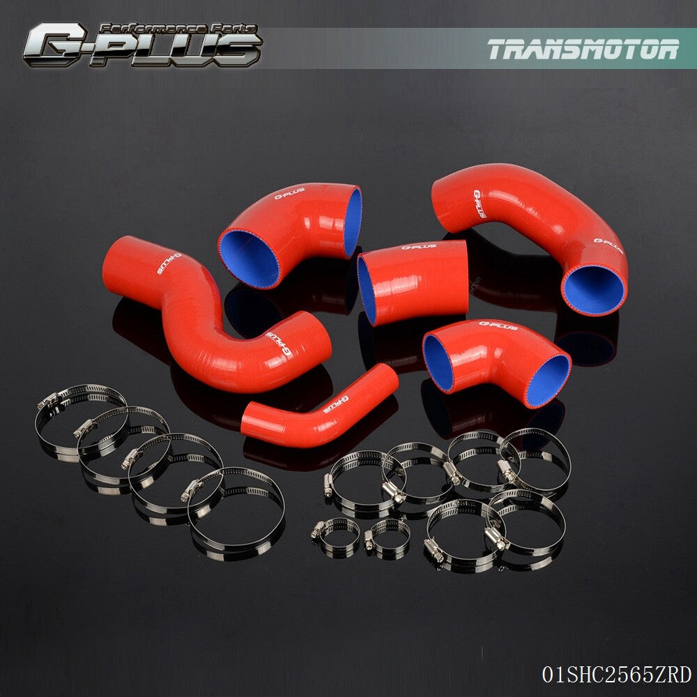 for for Fiat COUPE 20 20V GT Turbo Red Silicone Turbo Hose Pipe Kit - v
