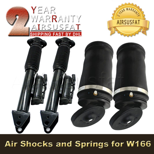 4pcs for Benz W166 ML350 550 Rear Air Suspension Shocks Springs W/ADS 1663200130