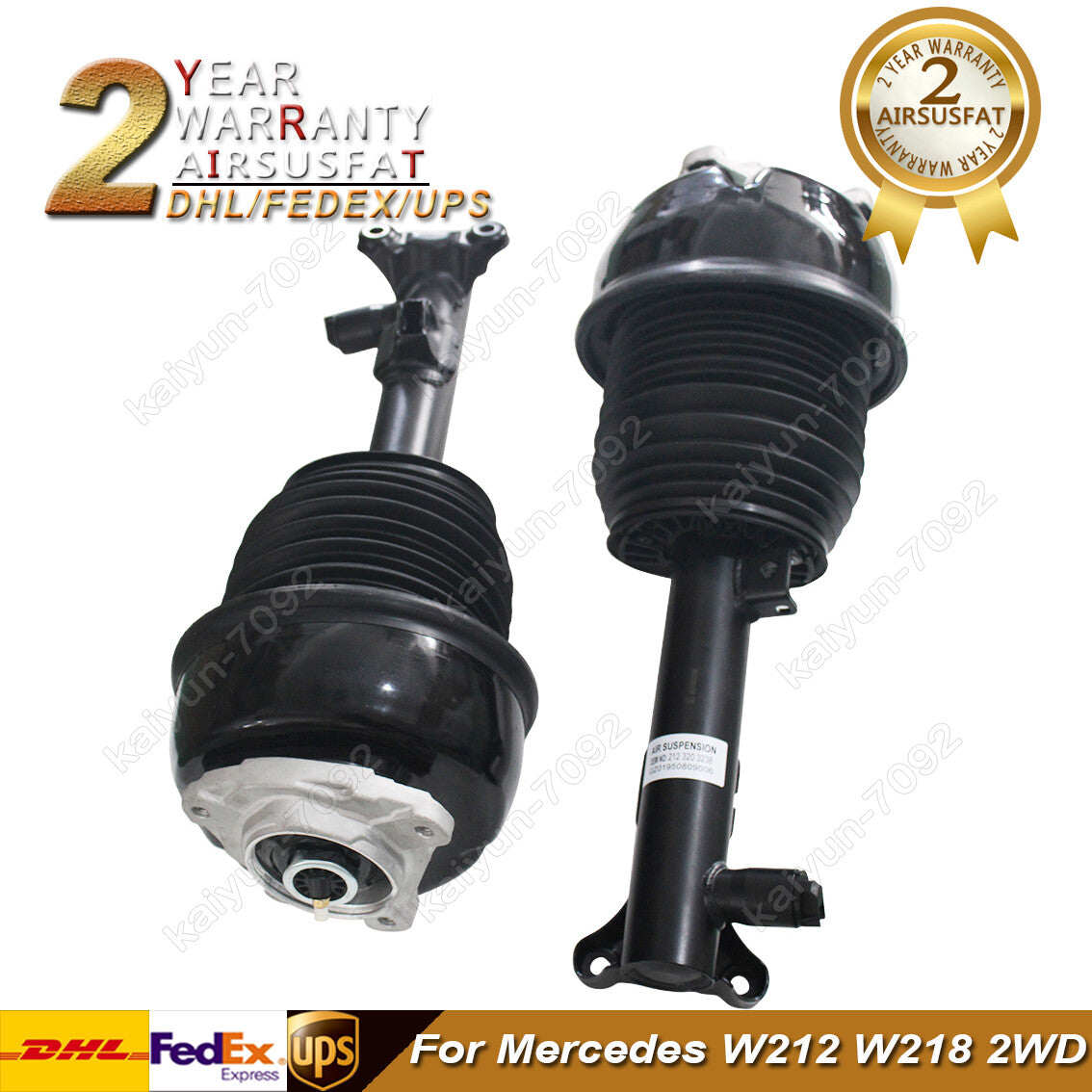 Pair Front L+R Air Suspension Shock Strut for Mercedes W212 W218 2WD 2123203138
