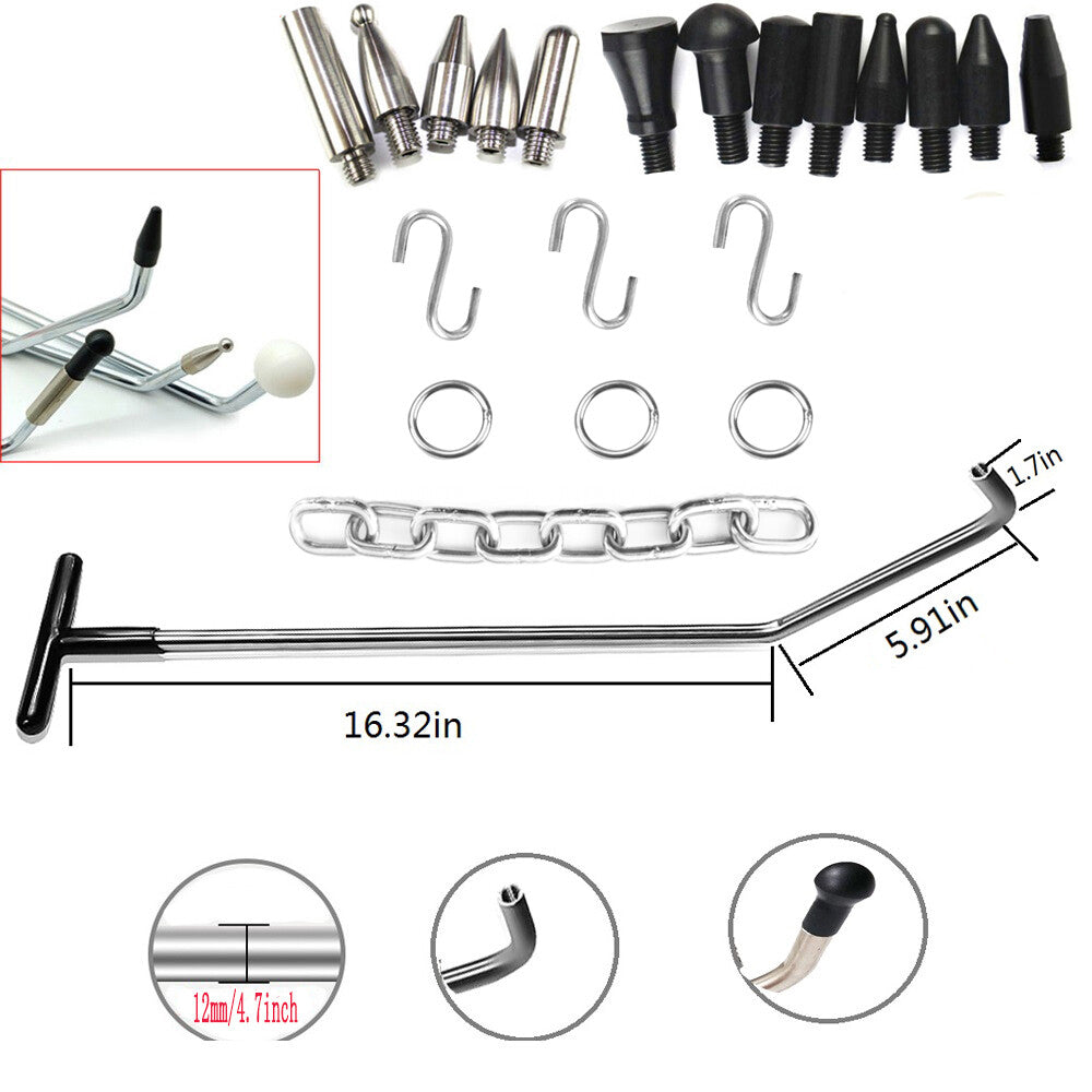 PDR Tool Paintless Dent Repair Rod Kit Dent Removal Tools v
