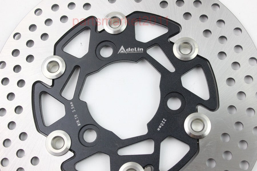 Black 220MM Adelin Floating Disc Brake Rotor for Honda Ruckus Bikes 58MM 70MM