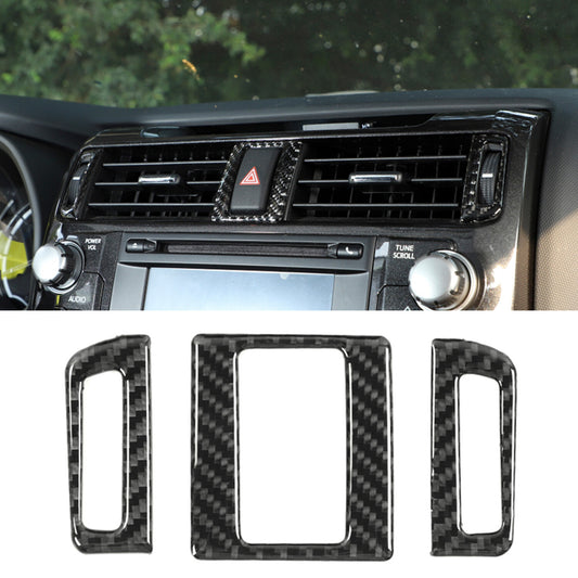 for Toyota 4Runner 10-23 Central Air Conditioning Vent Outlet Trim Carbon Fiber