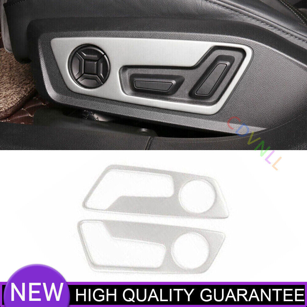 Fit for Audi A6 A7 2019-24 Silver Steel Inner for Seat Adjustment Handle Panel Trim