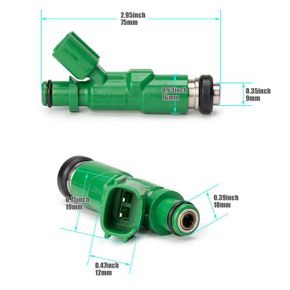 4-piece fuel injector kit 23250-21020 suitable for Scion XA XB and Prius Echo 1.5L 04-06- n