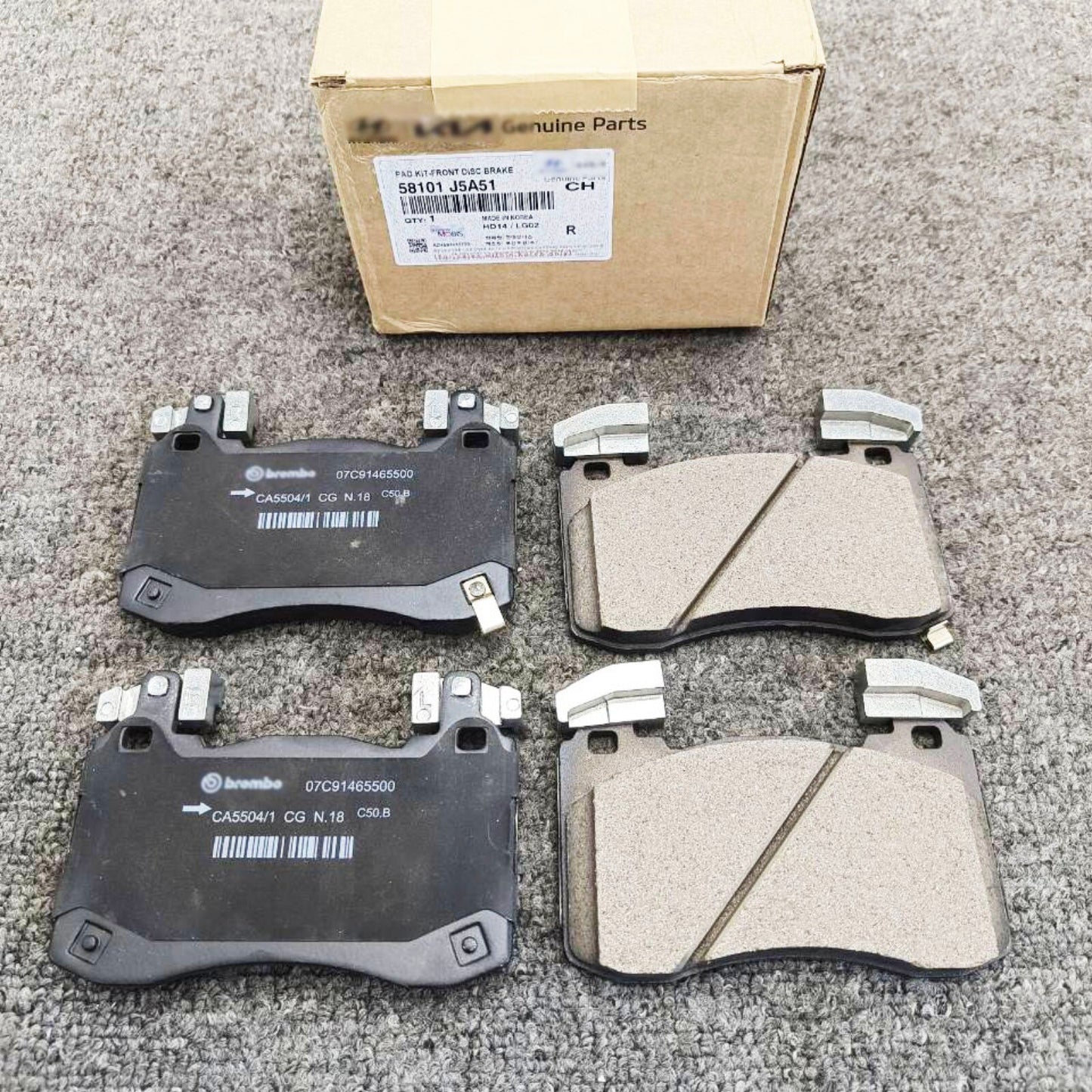 New Front Brake Pads Kit FIT For 18-23 for GENESIS G70 for Kia Stinger 58101-J5A51 Q