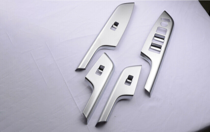 Glass Window Lifting Lock Panel Trim for Honda CRV CR-V 2012-2016 Matte Silver
