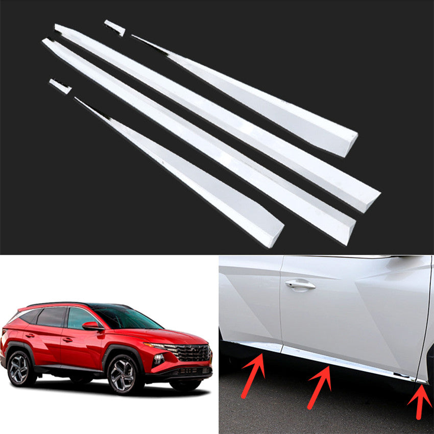 for Hyundai for TUCSON 2022-2023 ABS CHROME SIDE DOOR BODY MOLDING TRIM COVER PANELS
