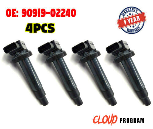 4PCS Ignition Coil 90919-02240 For Echo Prius Yaris for Scion xA xB 1.5L v