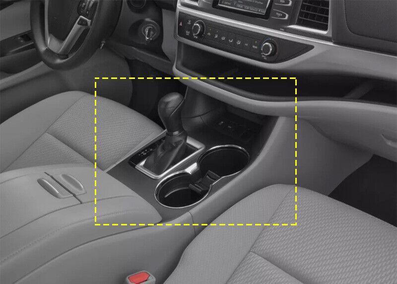 Black Wood Grain Middle Console Gear Shift Panel for Toyota Highlander 2014-2019